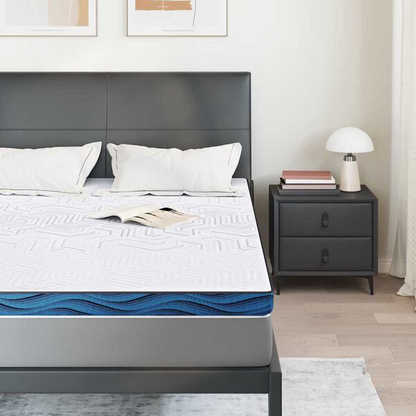 vidaXL Nakładka na materac Biały 140 x 190 cm Tkanina żakardowa