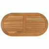 vidaXL Blat stołu 80 x 40 x 2,5 cm Owalny Lite drewno teakowe