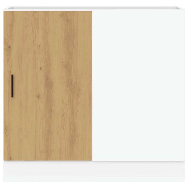 vidaXL Szafka dolna zlewu "Lyon" z drewna litego dąb artisan