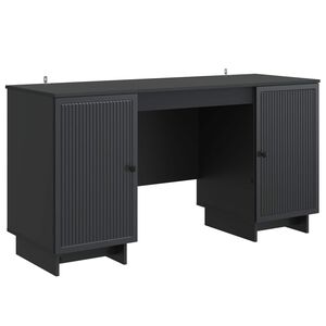 vidaXL Biurko Czarny Drewno inżynieryjne 142,5 x 50 x 75 cm