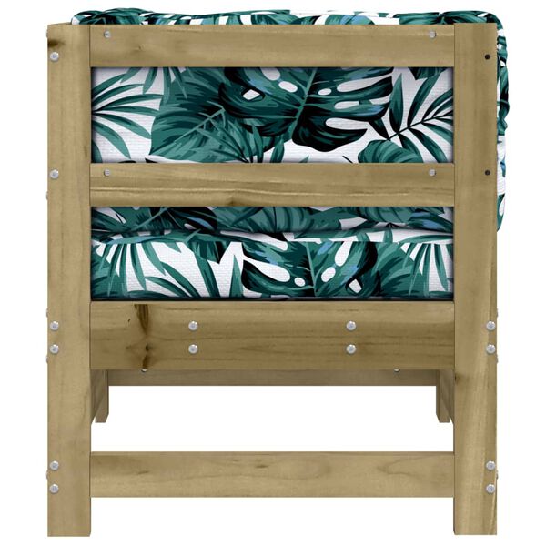 vidaXL Siedzisko narożne z poduszkami, impregnowane drewno sosnowe