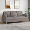 vidaXL Sofa 3-osobowa, kolor taupe, 180 cm, tapicerowana tkaniną
