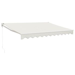 vidaXL Zwijana markiza, kremowa, 3x2,5 m, tkanina i aluminium