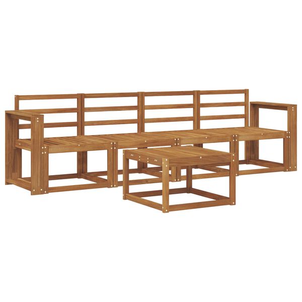 vidaXL Zestaw sof na zewnątrz 5 pcs Naturalny Lite Drewno Akacji