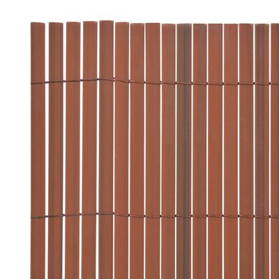 vidaXL Dwustronne ogrodzenie ogrodowe, PVC, 90x500 cm, brązowe