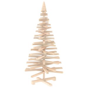 vidaXL Drewniana choinka KOTKA 120 cm Lite drewno sosnowe Naturalny