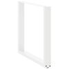 vidaXL Nogi do stołu jadalnego w kształcie litery U 2 szt. Białe 80x(72-73) cm Stal