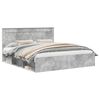 vidaXL Ramka ł&oacute;żka Betonowy 180 x 200 cm Lite drewno sosnowe