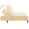 vidaXL 2-osobowa kanapa, kremowa, tapicerowana aksamitem