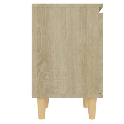 vidaXL 2 szafki nocne z drewnianymi nóżkami, dąb sonoma, 40x30x50 cm