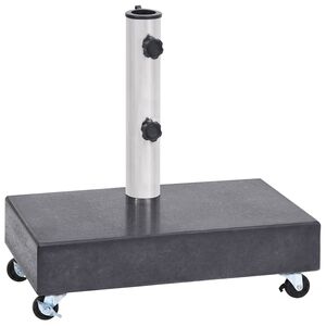 vidaXL Stojak pod parasol, czarny, 45x25x8 cm, granitowy