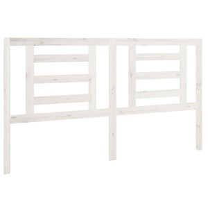 vidaXL Wezgłowie ł&oacute;żka, białe, 166x4x100 cm, lite drewno sosnowe
