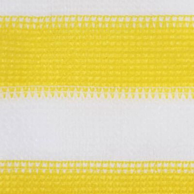 vidaXL Parawan balkonowy, żółto-biały, 75x300 cm, HDPE