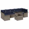 vidaXL Zestaw Sof na Ogr&oacute;d z poduszką 8 pcs Szary Rattan poli
