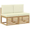 vidaXL 2 Sztuka Środkowa sofa ogrodowa Lite Drewno Akacji Biały
