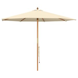 vidaXL Parasolka ogrodowa &Oslash; 300 x 248 cm Lite Drewno Eukaliptusowe