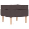 vidaXL Fotel z podn&oacute;żkiem, ciemnobrązowy, tapicerowany tkaniną