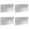 vidaXL Ogrodzenie ślimakowe 4 szt. 50 x 3,5 x 25 cm Stal nierdzewna