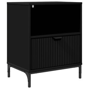 vidaXL Szafka Nocna Czarny 49 x 36 x 61 cm Drewno inżynieryjne