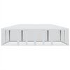 vidaXL Namiot imprezowy z 12 ścianami z siatki, biały, 8x4 m, HDPE