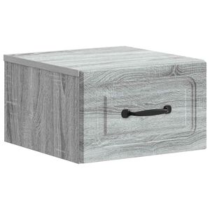 vidaXL Wisząca Szafka Nocna z szufladą Szary Sonoma 34,5 x 33 x 20 cm