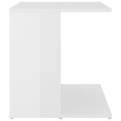 vidaXL Stolik na wysoki połysk, biały, 45x45x48 cm, płyta wiórowa