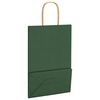 vidaXL Torby papierowe 250 szt. z uchwytami Zielone 21x11x31 cm