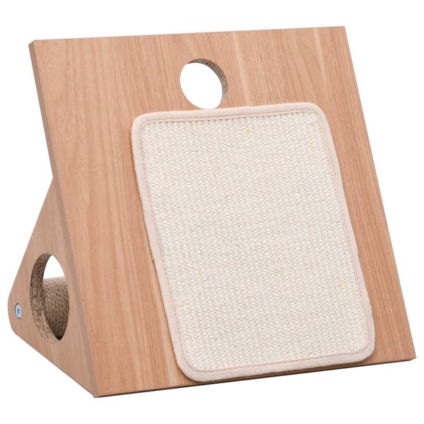 vidaXL Trójkątny drapak dla kota, z sizalowymi matami, 40 cm