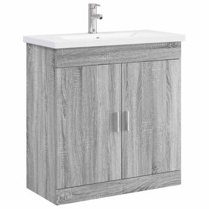 vidaXL Zestaw mebli łazienkowych Szary Sonoma 81 x 40 x 84,5 cm
