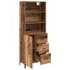 vidaXL Highboard z szufladą Stare drewno 69,5 x 34 x 180 cm