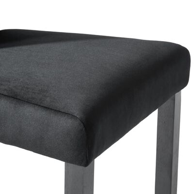 vidaXL Krzesła stołowe, 6 szt., czarne, obite aksamitem