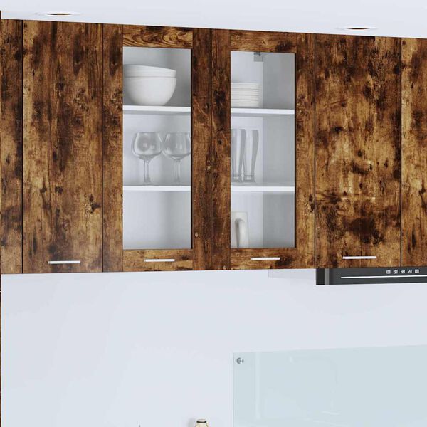 vidaXL Szafka wisząca z przechowywaniem Dąb wędzony 80 x 31 x 80 cm