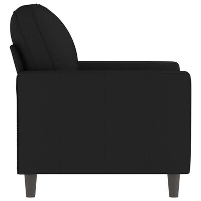 vidaXL Fotel, czarny, 60 cm, obity aksamitem