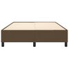 vidaXL Łóżko kontynentalne, ciemnobrązowa, 140x190 cm, tkanina