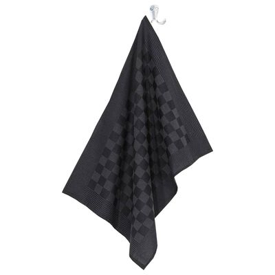 vidaXL Zestaw 10 ręczników, czarno-szary, bawełna