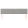 vidaXL Zagł&oacute;wki do ł&oacute;żka, 2 szt., jasnoszary, 100x5x78/88 cm, tkanina