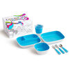 Munchkin 7-cz. zestaw naczyń dla dzieci Color Me Hungry, niebieski