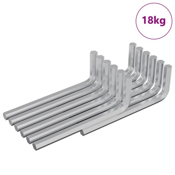 vidaXL Klucz Szesnastokątny 1800 pcs Srebrny 32 x 86 mm Stal