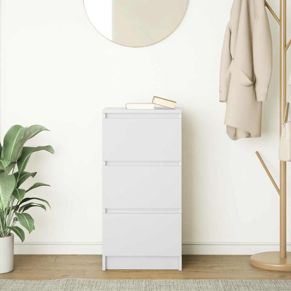 vidaXL Komoda Biała 37,5x35x76 cm Drewno klejone