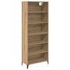 vidaXL Highboard Dąb rzemieślniczy 69,5 x 34 x 180 cm