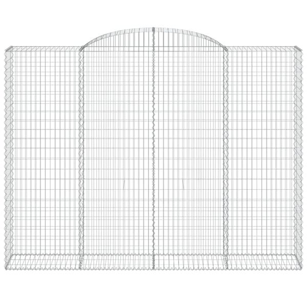 vidaXL Kosze gabionowe, 7 szt, 300x50x220/240 cm, galwanizowane żelazo