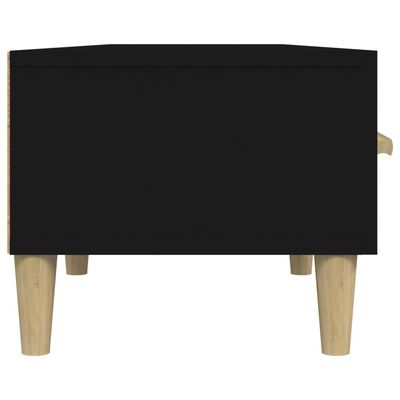 vidaXL Szafka pod TV, czarna, 150x34,5x30 cm, materiał drewnopochodny