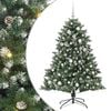 vidaXL Sztuczna choinka Zielony 150 cm PVC, plastik i stal