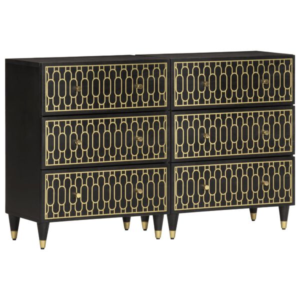 vidaXL Szafki, 2 szt., 60x33x75 cm, lite drewno mango