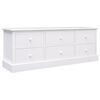 vidaXL Szafka pod TV, biała, 108x30x40 cm, drewno paulownia