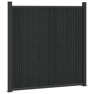 vidaXL Panel ogrodzeniowy WPC i aluminium Czarny