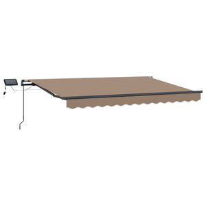 vidaXL Markiza wysuwana Szarobeżowy 350 x 250 cm Tkanina i aluminium
