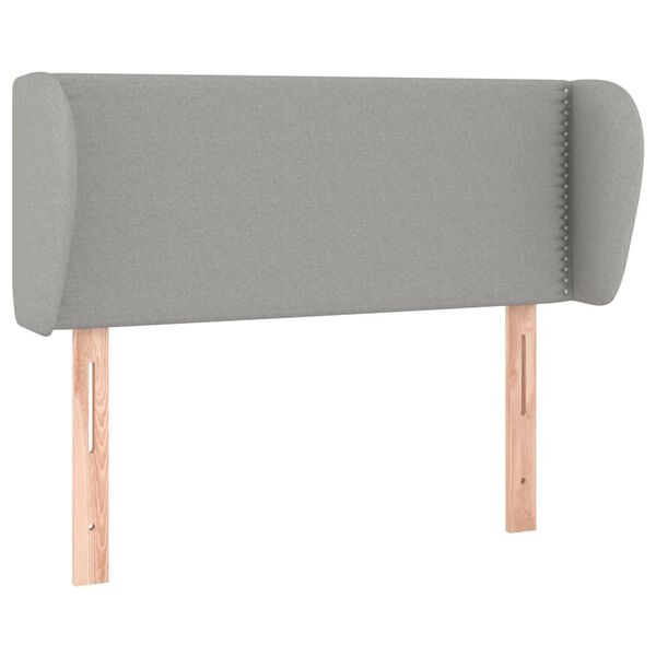 vidaXL Zagł&oacute;wek uszak, jasnoszary, 83x23x78/88 cm, tkanina