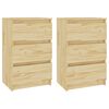 vidaXL Szafki nocne, 2 szt., 40x29,5x64 cm, lite drewno sosnowe