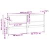 vidaXL Zagł&oacute;wek Inny Brązowy 200 cm Lite drewno sosnowe